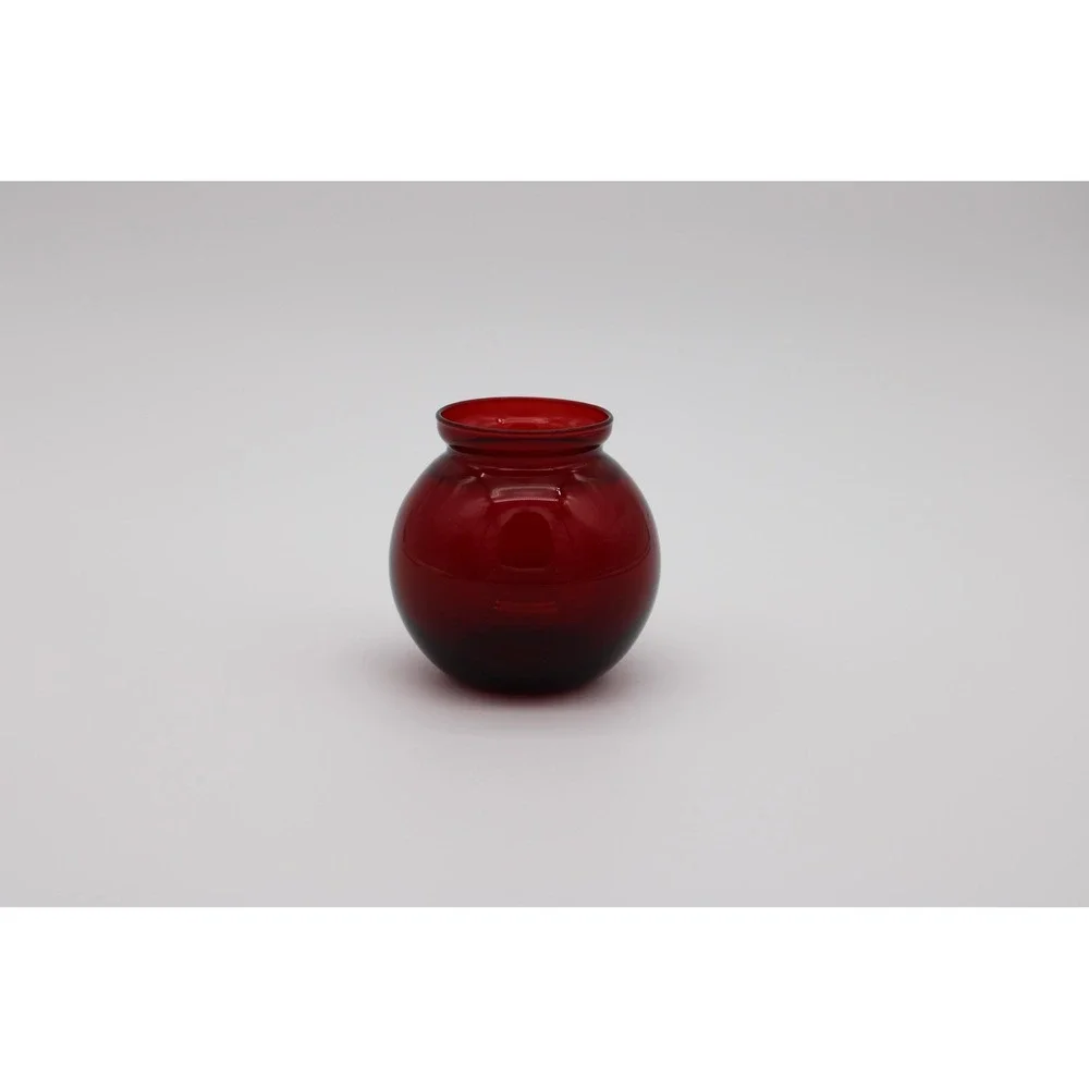 Anchor Hocking Ruby Red Vase Ball Bud Vase